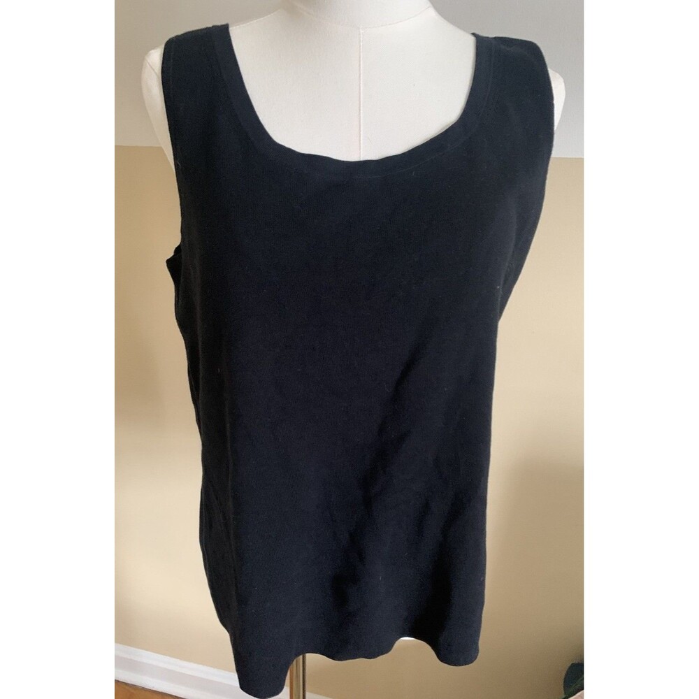 NWT Talbots Cotton Rayon Tank Top 1X Black
